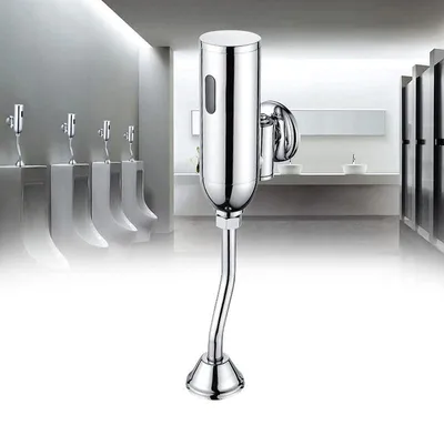 Produktbild von Automatisches Urinal Spülventil mit Bewegungssensor, Urinal Spülarmatur, Sensor Spüler aus Messing, Wandmontage, DC 6V mit Zubehörsatz
