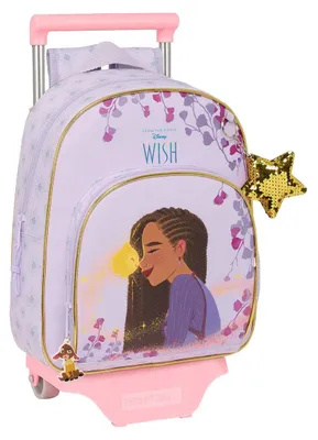 Zdjęcie produktu dla Plecak szkolny na kółkach Wish Lilac 28 x 34 x 10 cm