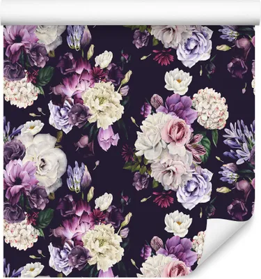 Produktbild von 10m VLIES TAPETE Rolle Blumen Pfingstrosen Blätter Natur Pflanzen XXL