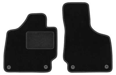 Productafbeelding van Velours voormatten voor Audi TT II 8J 2006-2014 (cabrio/coupé) – 2-delig, zwart, op maat – Wielganizator LUX