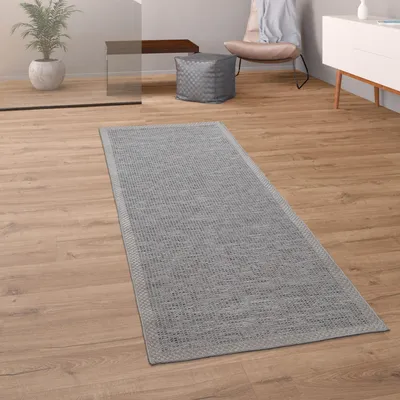 Produktbild von In-& Outdoor Teppich Balkon Terrasse Küchenteppich Bordüren Design Modern Beige Grösse 60x100 cm