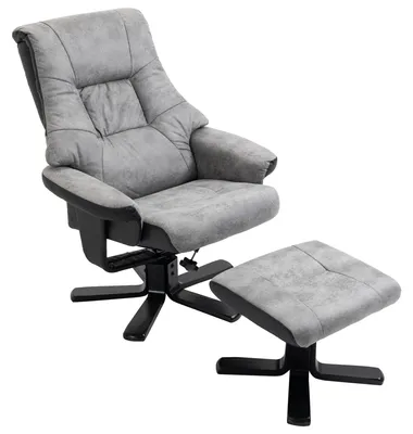 Produktbild von HOMCOM Relaxsessel mit Hocker, Fernsehsessel, Polstersessel mit Liegefunktion