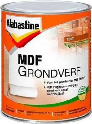 Productafbeelding van Alabastine  -  MDF Grondverf  -  Wit  -  1 L