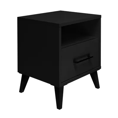Productafbeelding van Nachtkastje Oslo met lade en opbergvak. Modern design voor uw slaapkamer, zwart