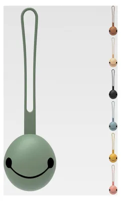 Produktbild von Silikon Schnullerbox für Babys | Aufbewahrung für Schnullerhalter BPA-frei | Schnullerband für unterwegs an der Wickeltasche Sage Grün | Schnullerbox für Kleinkinder