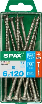 Produktbild von Spax Universalschrauben 6.0 x 120 mm TX 30 Senkkopf - 10 Stück Edelstahl