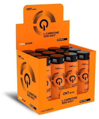 Obrázok produktu pre QNT L-Carnitine Shot 3000 mg (12x80ml) Červené ovocie - Diéta a regulácia hmotnosti - L-Carnitine