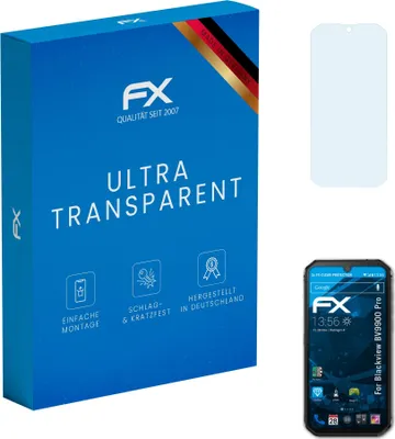 Produktbild von atFoliX FX-Clear 3x Schutzfolie kompatibel mit Blackview BV9900 Pro Displayschutzfolie