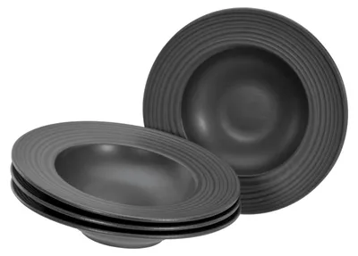 Produktbild von CreaTable, 21821, Lava Stone Black, Pastateller 4-tlg, Steinzeug