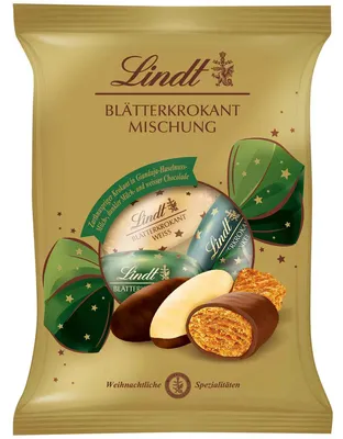 Produktbild von Lindt Blätterkrokant Zapfen Mischung 90g