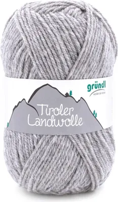 Produktbild von Gründl Tiroler Landwolle,100g/200m,60% Schurwolle/40%Polyamid 07 hellgrau