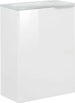 Produktbild von Fackelmann KARA Gäste WC Set 2-teilig 45cm, Weiß, links, Glas Weiß