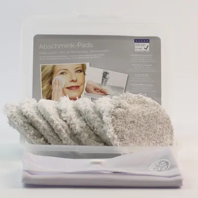 Produktbild von Jemako Abschmink-Pads mit Waschsack und Aufbewahrung Klickbox, 7-Teiliger Satz