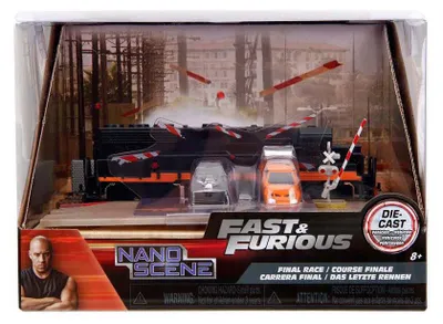 Immagine prodotto di Jada Toys Fast & Furious - Set di gioco con diorama ferroviario Nano