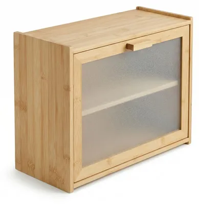 Produktbild von Bambus Brotkasten DOPPIO, 17 x 40 x 31 cm, zwei Regale