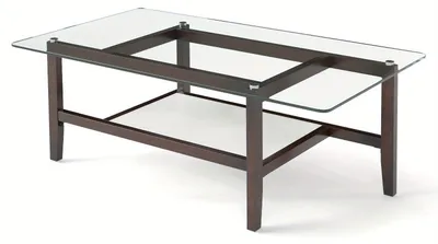 Immagine prodotto di Tavolino da salotto - Tavolino da caffè - Tavolino per il soggiorno - Tavolino ausiliario - Tavolo - Piano in vetro temperato - Spazio contenitore a 2 livelli