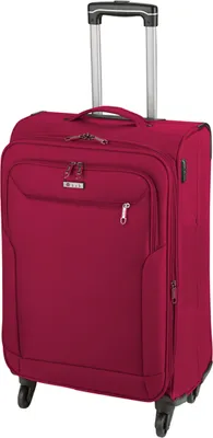 Produktbild von Bordgepäck Trolley, Leichter 4 Rollen Koffer 55cm Stoff Weichgepäck Rot Bowatex