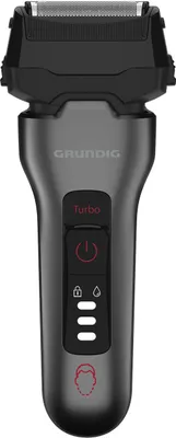 Produktbild von Grundig Herrenrasierer MS 8330, Farbe:Mattchrom/Rot