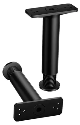 Immagine prodotto di 2 supporti per letto, gambe nere, piedini regolabili, supporti per struttura letto, piedini regolabili per mobili, stabilizzatore, telaio di supporto, regolabili per strutture letto, 248G0050