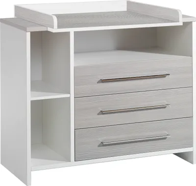 Produktbild von Schardt Wickelkommode Mit Wickelaufsatz Eco Silber 100/WH 93x113x53/70 cm