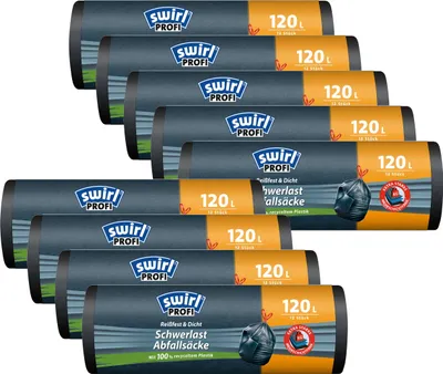 Produktbild von Swirl Schwerlast Säcke 120L 12 stk./ Rolle (9er Pack)