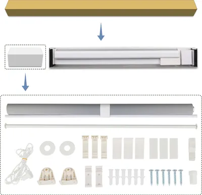 Produktbild von Doppelrollo 90 x 230 cm Duo Rollo Fensterrollo Grau Klemmfix ohne Bohren