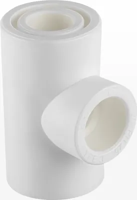 Produktbild von DN 32/25/20, PPR Aqua Plus T-Reduzierstück in Weiß | Wasserrohr, Heizungsrohr Klimaleitung Fusiotherm