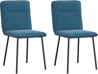 Produktbild von "im Angebot" Esszimmerstühle 2 Stk. Blau Samt - Esszimmerstühle CC18518