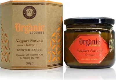 Produktbild von Organic Goodness Sojawachskerze Orange -- 200 g