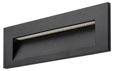 Obrázek produktu pro Rabalux Černé vestavné schodišťové LED svítidlo Kavala 6W IP65 CCT 77190