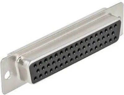 Produktbild von DeLOCK D-Sub HD 50 Pin Buchse Metall, Lötversion, 2 Stück, D-Sub HD 50 pin, Schwarz, Silber, Weiblich, Gerade, Metall, -40 - 105 °C