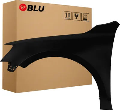 Zdjęcie produktu dla BLU Błotnik pasujący do VW Volkswagen Jetta VI 6 L041 LO41 Lewy Czarny Schwarz | 2010-2018 | Przedni Przód | Lakierowany | Gotowy do montażu | Stal