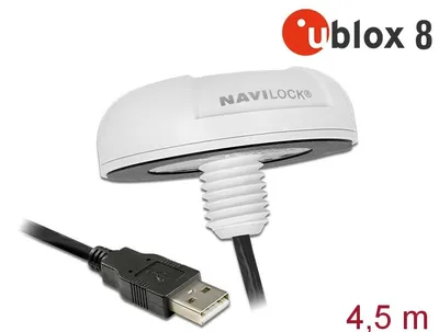 Produktbild von Navilock NL-8022MU, USB, L1, 1575,42 MHz, 26 s, 1 s, GGA, GSA, GSV, RMC, VTG