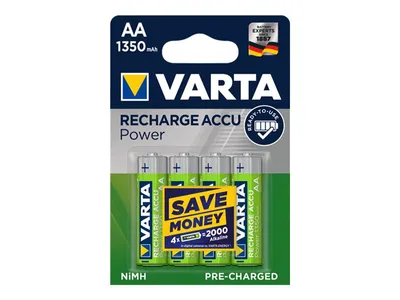 Obrázek produktu pro Varta Batterie AA-Typ - NiMH - (wiederaufladbar) - 1350 mAh (Packung mit 4)