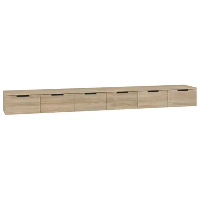 Image de vidaXL Armoires murales 2 pcs. chêne Sonoma 102x30x20 cm Bois composite