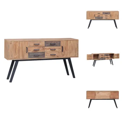 Productafbeelding van vidaXL Bijzetkast 110x30x75 cm, massief teakhout - Bijzetmeubels