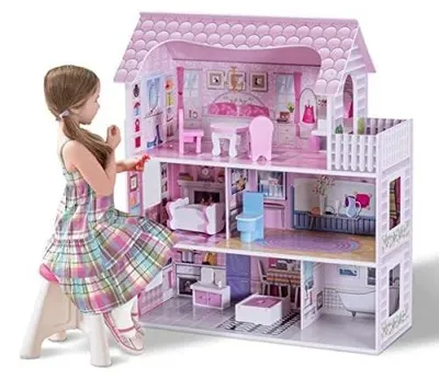Immagine prodotto di Solidchoice - Casa delle bambole con mobili e accessori per bambini