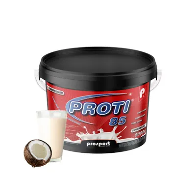 Produktbild von Prosport Proti® 85 – Cocos-Exotic 2000g - Mehrkomponenten-Protein mit Whey, Casein & Eialbumin – 10 Vitamine, BCAAs & EAAs – Eiweißshake, extra cremig
