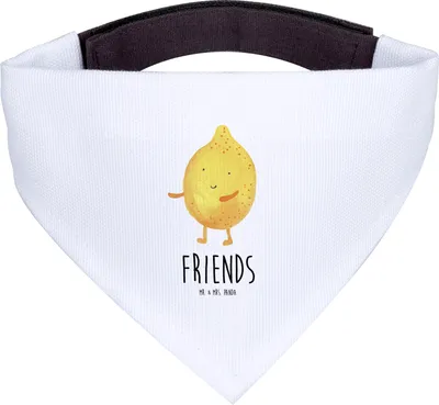 Produktbild von Mr. & Mrs. Panda Halstuch Hund Beste Freunde Zitrone - Weiß - Geschenk, Fehlende Keywords, Hunde-Halstuch, Hundehalstuch, Lustige Sprüche, Hunde