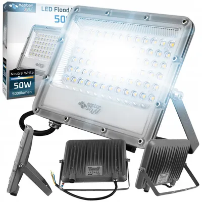 Obrázok produktu pre Vonkajší reflektor MasterLED Germi 50W LED - 5000lm IP65 vodotesný - neutrálna biela 5000K - Vonkajšie a záhradné reflektory
