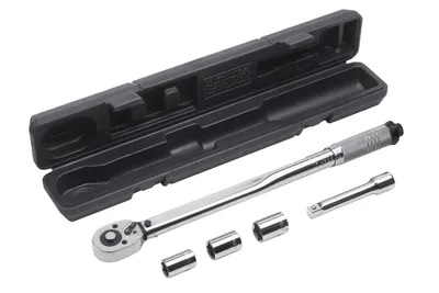 Produktbild von Meister Drehmomentschlüssel-Satz 5-teilig 1/2 Zoll 40-210 Nm mit 17 19 21 mm Stecknüssen