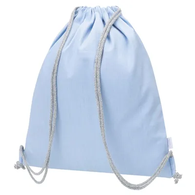 Produktbild von Stoffbeutel Turnbeutel mit Kordelzug Rucksack Sport-/Fitness-Sack Reise-Tagesrucksack, Hellblau
