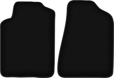 Produktbild von Wielganizator Velours-Autoteppiche vorne – passend für Dodge Stratus (Limousine, Bj. 1995-2001) –  schwarz, passgenau, mit Befestigungen set 2 Stk.