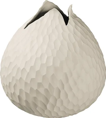 Produktbild von ASA Selection Carve Vase, Handgefertigte Blumenvase, Blumentopf, Blumen, Dekoration, Steinzeug, Beige, 18.5 cm, 1361011