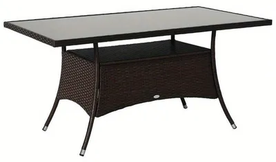 Produktbild von Esstisch – Tisch – Speisetisch – Küchentisch – Glas und Holz – 150x85x74 cm