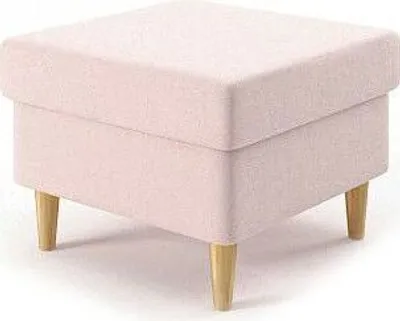 Produktbild von Pouffe-Fußhocker, wohnzimmer sitzhocker MILO 50x50cm Hellpink