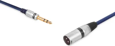 Image de Câble jack 6,3 mm fiche stéréo - fiche XLR 3 broches VITALCO Câble jack 6,3 mm fiche stéréo - fiche XLR 3 broches VITALCO 1,0 m (MK36)