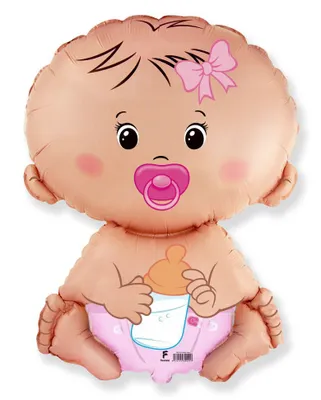 Obrázek produktu pro Fóliový balónek miminko - holka - Baby shower - 60 cm
