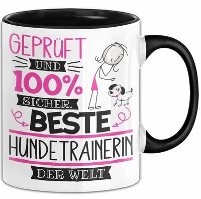 Produktbild von Beste Hundetrainerin Der Welt Tasse Geschenk für Eine Hundetrainerin Und Sicher Geschenkidee Geburtstag Weihnachten (Schwarz)