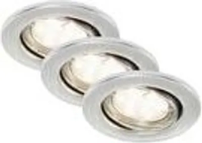Produktbild von 3er Set LED Einbauleuchte, Ø 8,6 cm, 3 W, Alu, Briloner Leuchten